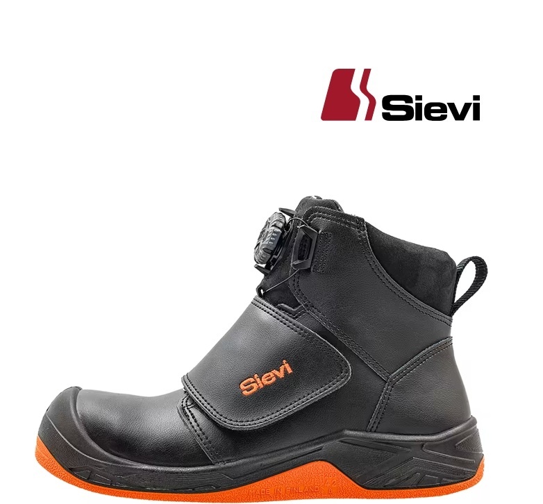 Sievi – Marke für Profis 210986 S2P, Sicherheitsschuh, Unisex, Schwarz/Orange