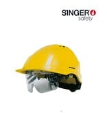 211081- Singer, Helm Iris2 mit Intergrierter Schutzbrille, Gelb