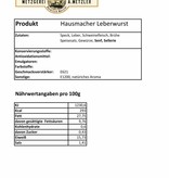 Metzgerei Metzler Hausmacher Leberwurst, Schwein 300g