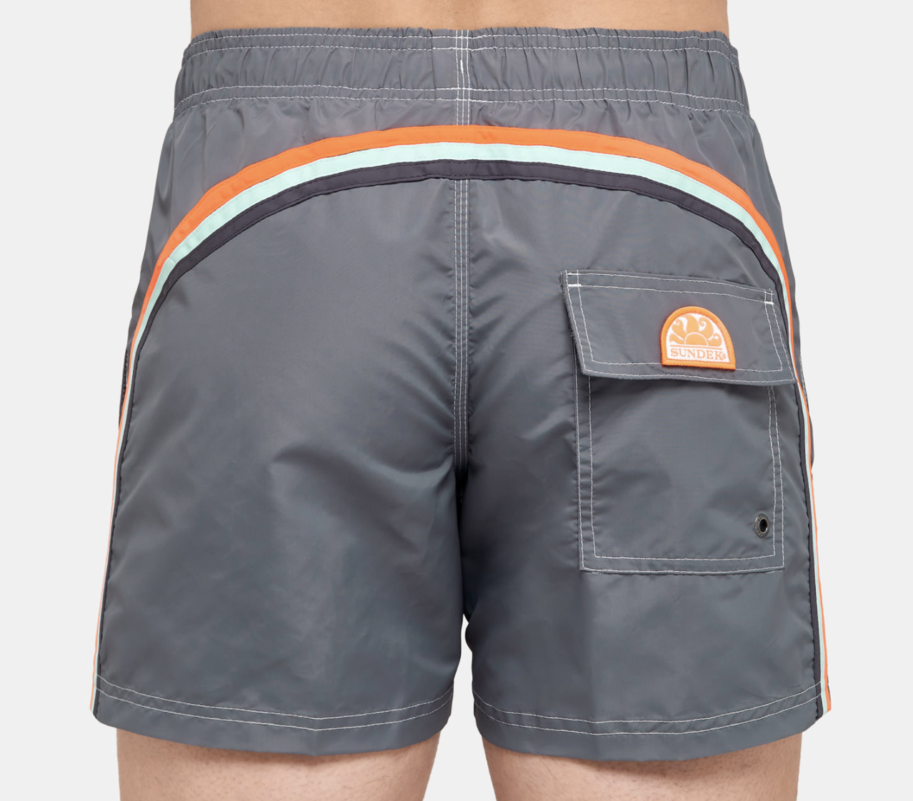 Zeehaven Pikken schandaal M504 14"Mid Length Swim Shorts with Rainbow Logo - Best of Beachwear