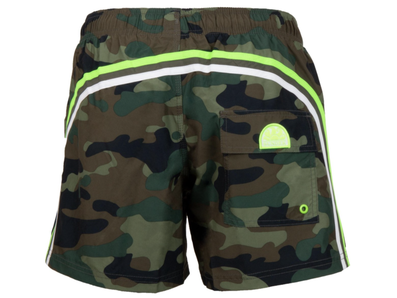 Sundek M504  14"Mid Length Swim Shorts with Rainbow Logo