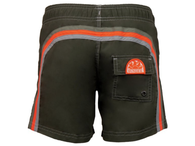 Sundek M504  14"Mid Length Swim Shorts with Rainbow Logo