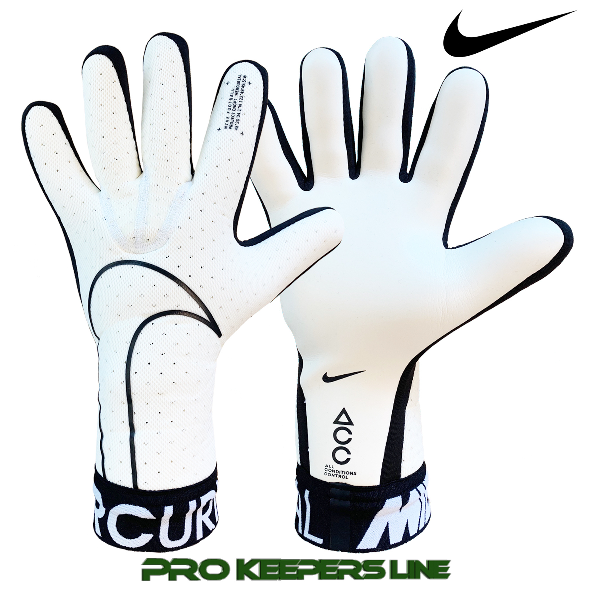 NIKE GK MERCURIAL TOUCH ELITE WHITE/BLACK - Pro Keepers Line Deutschland