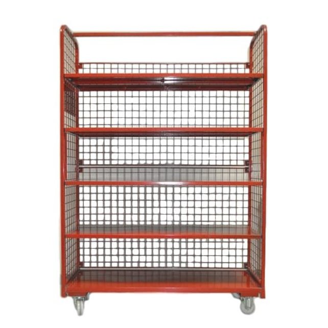 Order Picking Mesh Shelf Trolley Rollcontainer