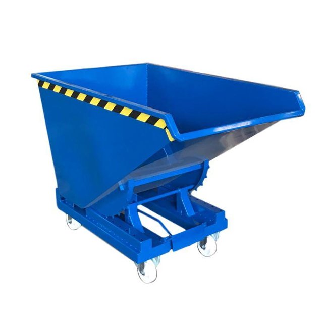 Automatischer Kippbehälter 1100L für Gabelstapler mit Abrollsystem