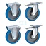 SalesBridges Heavy Weight Wheel set tipper containers blue elastic rubber wheels 200 mm diameter