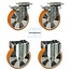 SalesBridges Zwaar last Wielen set kiepbakken PU wielen 160 mm diameter