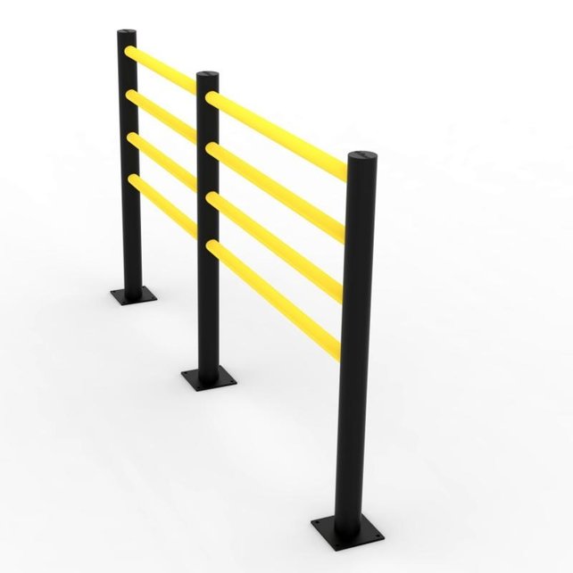 Traffic barrier SAFETY FENCE 4 beams d-flexx Delta 1600 mm Traffic barrier SAFETY FENCE 4 beams d-flexx Delta 1600 mm