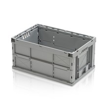 Faltbox 60 x 40 x 30 cm ohne Deckel – 55 L – PP Faltbare Lager- und Transportbox
