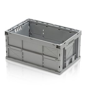 Faltbox 60 x 40 x 30 cm ohne Deckel – 55 L – PP Faltbare Lager- und Transportbox