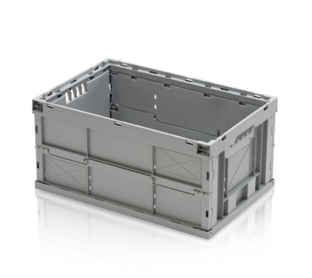 Faltbox 60 x 40 x 30 cm ohne Deckel – 55 L – PP Faltbare Lager- und Transportbox