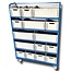 SalesBridges Kommissionier Etagenwagen Magazinwagen Rollcontainer mit Eurokratten Euroboxen