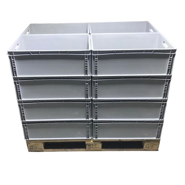Eurobox Universal 60x40x22 cm open handle Euro container KTL box stackable Eurobox Universal 60x40x22 cm open handle Euro container KTL box stackable