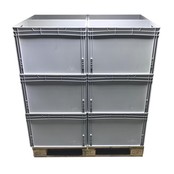 Eurokrat  60x40x42 cm open handvat Kunststof stapelbakken Eurokrat  60x40x42 cm open handvat Kunststof stapelbakken