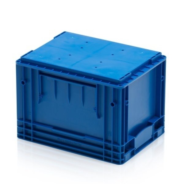 2x R-KLT Behälter 60x40x28cm - Blaue Eurobehälter Mit Verbundboden Industriequalität