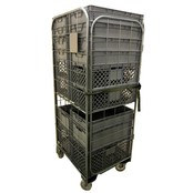 nestbar Rollcontainer 4 Seitenwände mit Eurokratten Euroboxen
