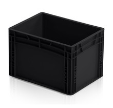 Bac de rangement 40x30x27 cm Noir en plastique ESD