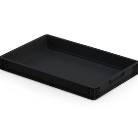 ESD Eurobox 60x40 cm diverse hoogtes ESD Euro container Bakken zwart