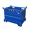 SalesBridges Chip Container 2000L with Lifting Eyes Hinged Bottom Tipper Container for Forklift and Crane