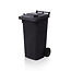 SalesBridges Plastic Rollcontainers Dustbins Minicontainer  on Wheels 120L Black