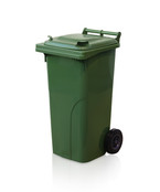 Abfallbehälter 120L Schwarzer Mini-Müllcontainer mit Rädern