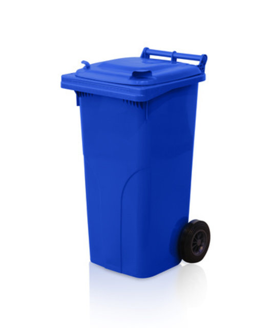 Abfallbehälter 120 L Rot mit Rädern – HDPE Mülltonne