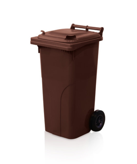 Mini-conteneur Bacs déchets en plastique 2 roues Poubelle  Rouge 120L Mini-conteneur Bacs déchets en plastique 2 roues Poubelle  Rouge 120L