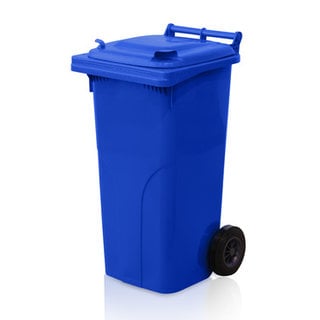 Afvalcontainer Kliko 120L Blauw Minicontainer Vuilnisbakken Op Wielen