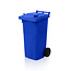 SalesBridges Mini-conteneur Bacs déchets en plastique 2 roues Bleu 120L