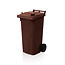 SalesBridges Plastic Rollcontainers Dustbins Minicontainer on Wheels 120L Brown