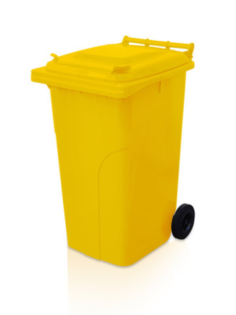 Plastic Rollcontainers Dustbins on Wheels 240L Yellow