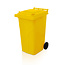 SalesBridges Mini-conteneur Bacs déchets en plastique 2 roues 240L poubelle Jaune