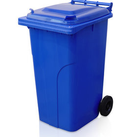 Mini-conteneur Bacs déchets en plastique 2 roues 240L Bleu