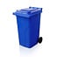 SalesBridges Mini-conteneur Bacs déchets en plastique 2 roues 240L Bleu poubelle