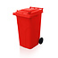SalesBridges Mini-conteneur Bacs déchets en plastique 2 roues 240L Rouge