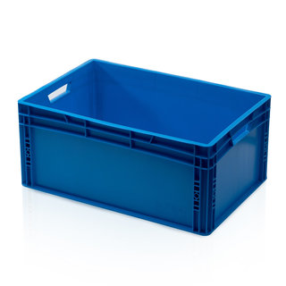 Plastic kratten 60x40x27 blauw Kunststof Stapelbak