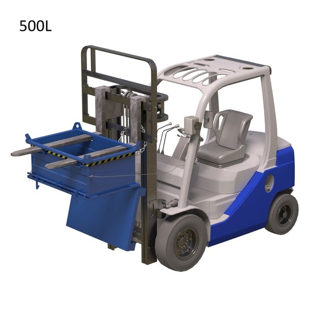 Chip Container 1000L with Lifting Eyes Hinged Bottom Tipper Container for Forklift and Crane  BB-model Chip Container 1000L with Lifting Eyes Hinged Bottom Tipper Container for Forklift and Crane  BB-model