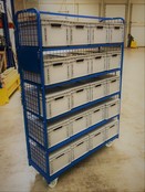 Kommissionierwagen (Rollcontainer) / Etagenwagen 125 × 42 × 190 cm – Lagerwagen