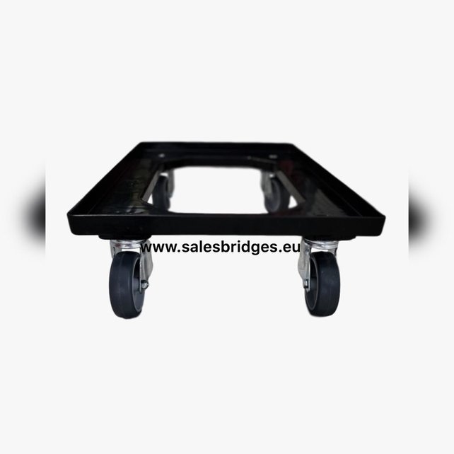 Transport trolley 4 steering wheels black