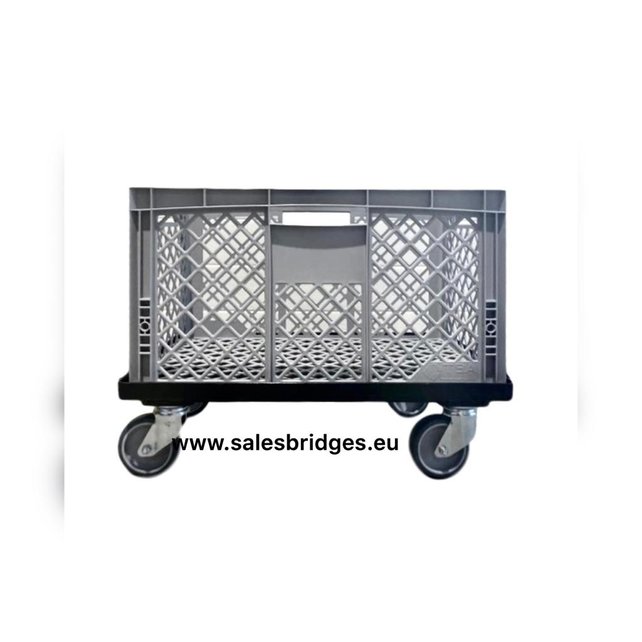 Transport trolley 4 steering wheels black