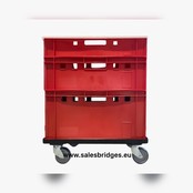 Transport trolley 4 steering wheels black