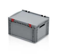 Eurobox Universal 40x30x23,5 cm with lid open handle Euro container KTL box