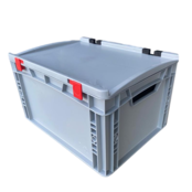 Bac de rangement 40x30x23.5 cm couvercle intégré conteneur en plastique