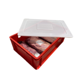 Crate box for meat 60x40x20 cm Euro E2 open handle