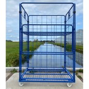 Maxi Stalen Rolcontainer 4 heks met poedercoating insteekhekken (H) 1800 mm Maxi Stalen Rolcontainer 4 heks met poedercoating insteekhekken (H) 1800 mm