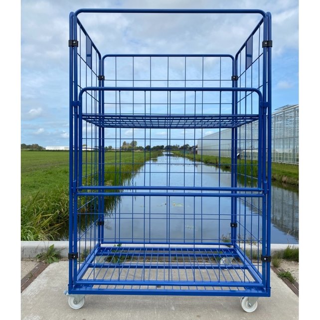 Maxi Stahl Rollcontainer 4 Seitenwände mit poedercoating insteekhekken (H) 1800 mm