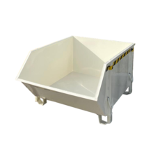 Bauschuttcontainer, weißer Bauschuttcontainer, Bauschuttcontainer, 1000 l, 1500 kg