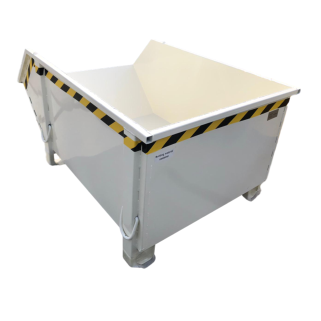Bauschuttcontainer, weißer Bauschuttcontainer, Bauschuttcontainer, 1000 l, 1500 kg