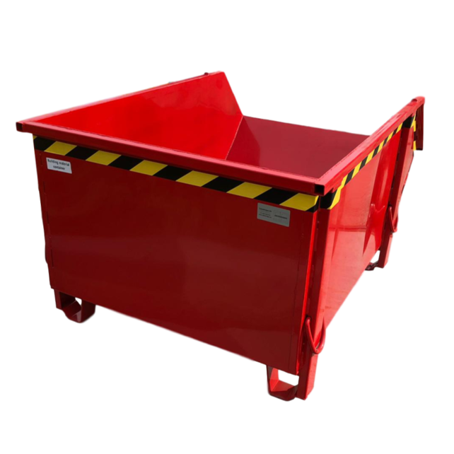 Construction container Red Debris Container Waste container for Construction 1000L 1500 kg Construction container Red Debris Container Waste container for Construction 1000L 1500 kg