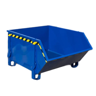Bouwcontainer Blauw voor transport van Bouwmaterialen of bouwafval 1000L 1500 kg Voor Kraan